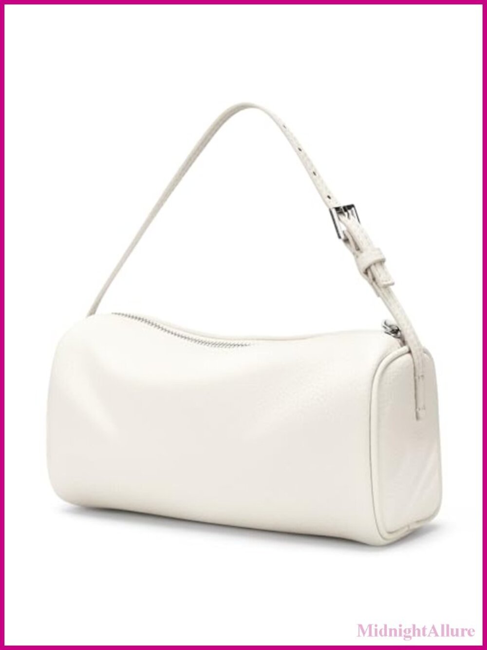Vegan Leather Mini Barrel Crossbody Purse Adjustable Strap Small Hobo Bag